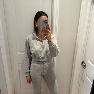 Aritzia TNA grey sweatsuit (two pieces)